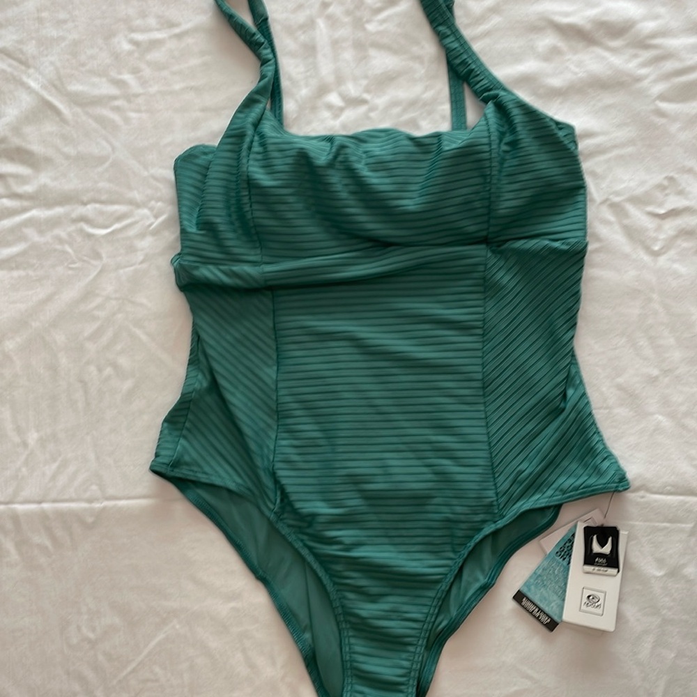 Rip curl women’s one-piece swimsuit, teal, sz. 2XL.